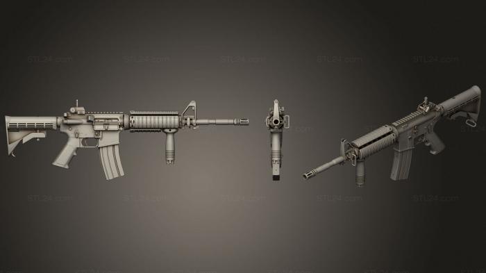 Weapon (M4a1, WPN_0252) 3D models for cnc